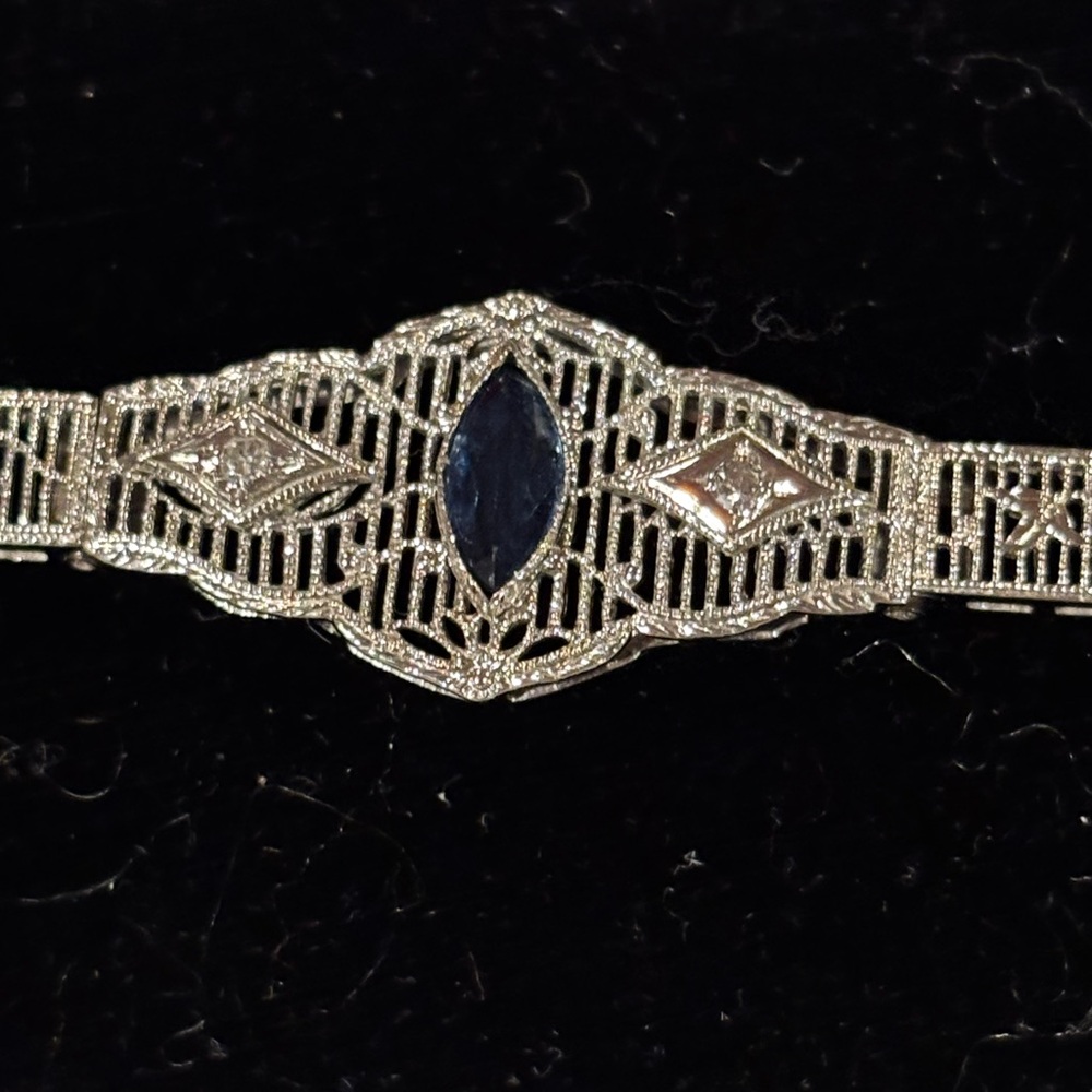 🔥Elegant Antique Sapphire & Diamond Bracelet